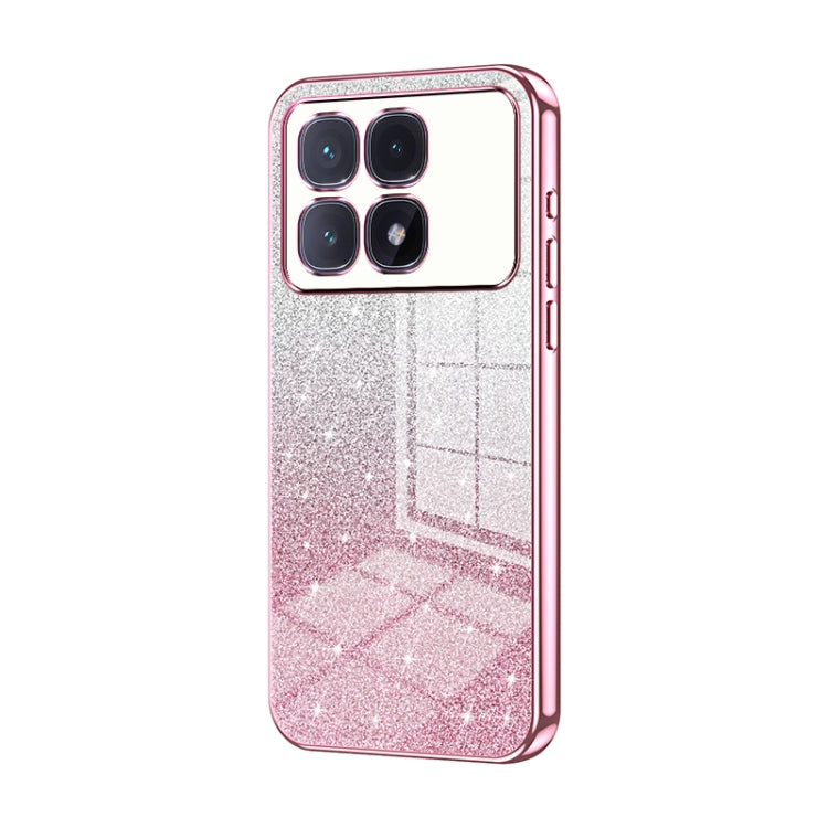 For Xiaomi Redmi K70 Ultra Gradient Glitter Powder Electroplated Phone Case(Pink) - Xiaomi Cases by PMC Jewellery | Online Shopping South Africa | PMC Jewellery | Buy Now Pay Later Mobicred