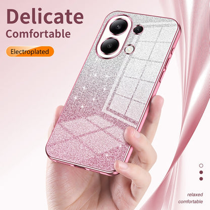 For Xiaomi Redmi Note 12 Pro Speed Gradient Glitter Powder Electroplated Phone Case(Transparent) - Xiaomi Cases by PMC Jewellery | Online Shopping South Africa | PMC Jewellery | Buy Now Pay Later Mobicred