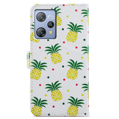 For Blackview A53 Pro Painted Pattern Horizontal Flip Leather Phone Case(Pineapple) - More Brand by PMC Jewellery | Online Shopping South Africa | PMC Jewellery | Buy Now Pay Later Mobicred