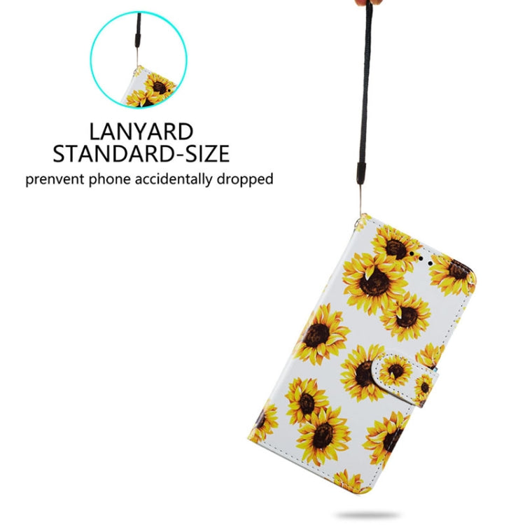 For Blackview A53 Pro Painted Pattern Horizontal Flip Leather Phone Case(Sunflower) - More Brand by PMC Jewellery | Online Shopping South Africa | PMC Jewellery | Buy Now Pay Later Mobicred