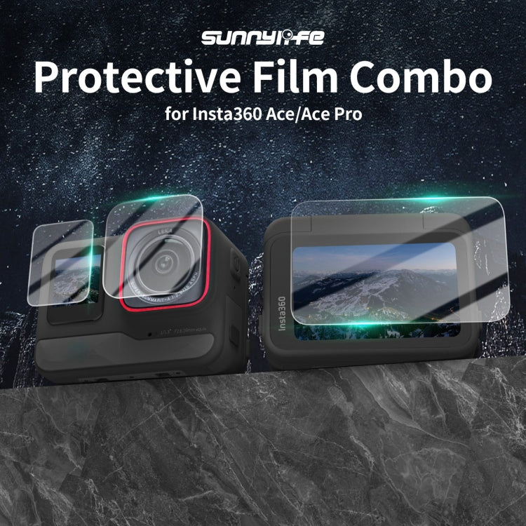 For Insta360 Ace Sunnylife 3 in 1 Rear & Front Screen Lens Explosion proof Film(2 Sets) - Protective Film & Stickers by Sunnylife | Online Shopping South Africa | PMC Jewellery | Buy Now Pay Later Mobicred