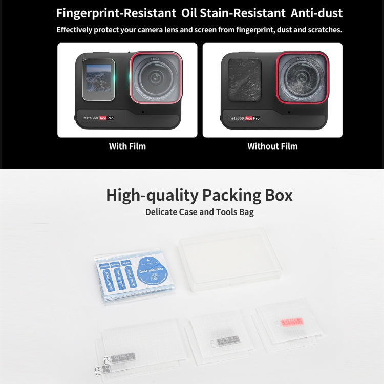 For Insta360 Ace Sunnylife 3 in 1 Rear & Front Screen Lens Explosion proof Film(1 Set) - Protective Film & Stickers by Sunnylife | Online Shopping South Africa | PMC Jewellery | Buy Now Pay Later Mobicred