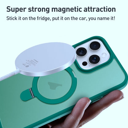 For iPhone 11 MagSafe Magnetic Holder Phone Case(Dark Green) - iPhone 11 Cases by PMC Jewellery | Online Shopping South Africa | PMC Jewellery