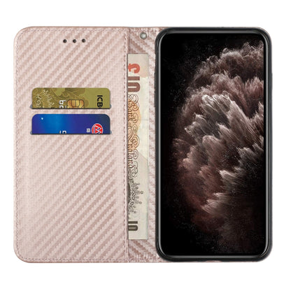 For Xiaomi Redmi 13C Carbon Fiber Texture Flip Holder Leather Phone Case(Rose Gold) - 13C Cases by PMC Jewellery | Online Shopping South Africa | PMC Jewellery | Buy Now Pay Later Mobicred