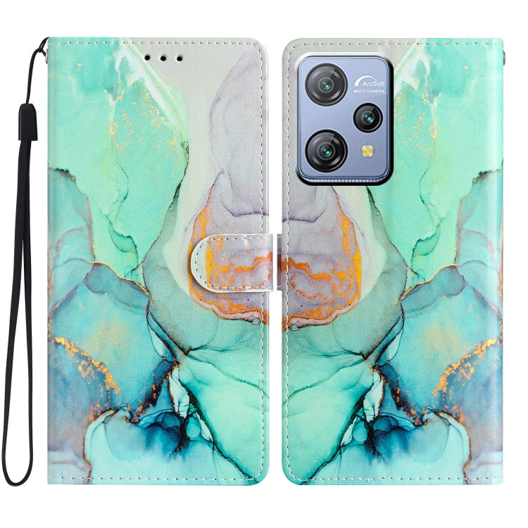 For Blackview A53 Pro Colored Drawing Leather Phone Case(Green Marble) - More Brand by PMC TechLife | Online Shopping South Africa | PMC TechLife | Buy Now Pay Later Mobicred