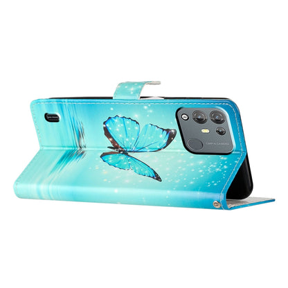 For Blackview A55 Pro Colored Drawing Leather Phone Case(Blue Butterfly) - More Brand by PMC Jewellery | Online Shopping South Africa | PMC Jewellery | Buy Now Pay Later Mobicred