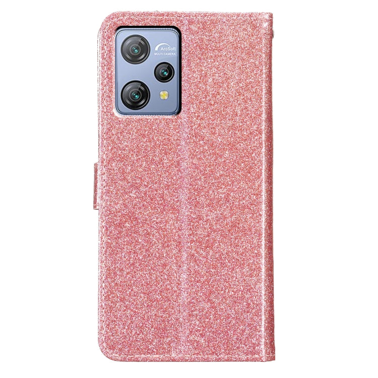 For Blackview A53 Pro Glitter Powder Flip Leather Phone Case(Rose Gold) - More Brand by PMC Jewellery | Online Shopping South Africa | PMC Jewellery | Buy Now Pay Later Mobicred