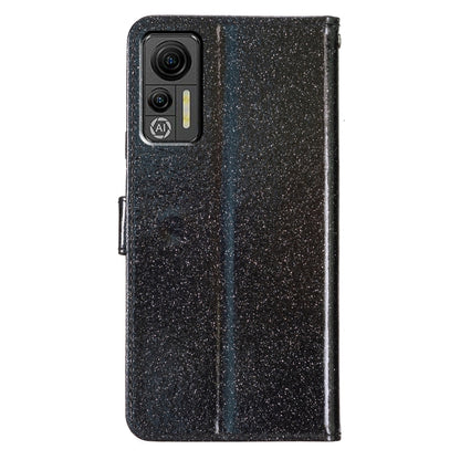 For Ulefone Note 14 Glitter Powder Flip Leather Phone Case(Black) - Ulefone Cases by PMC Jewellery | Online Shopping South Africa | PMC Jewellery | Buy Now Pay Later Mobicred