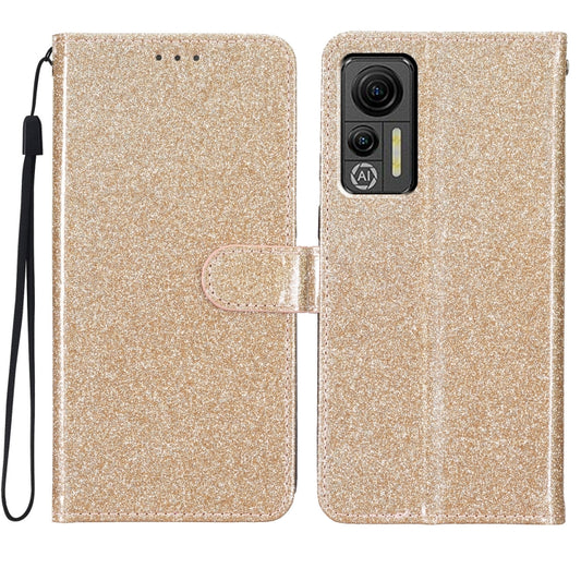 For Ulefone Note 14 Glitter Powder Flip Leather Phone Case(Gold) - Ulefone Cases by PMC Jewellery | Online Shopping South Africa | PMC Jewellery | Buy Now Pay Later Mobicred