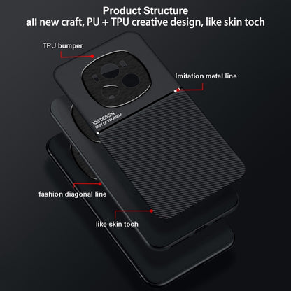 For Honor Magic6 Pro Classic Tilt Strip Grain Magnetic PC Hybrid TPU Phone Case(Red) - Honor Cases by PMC Jewellery | Online Shopping South Africa | PMC Jewellery | Buy Now Pay Later Mobicred