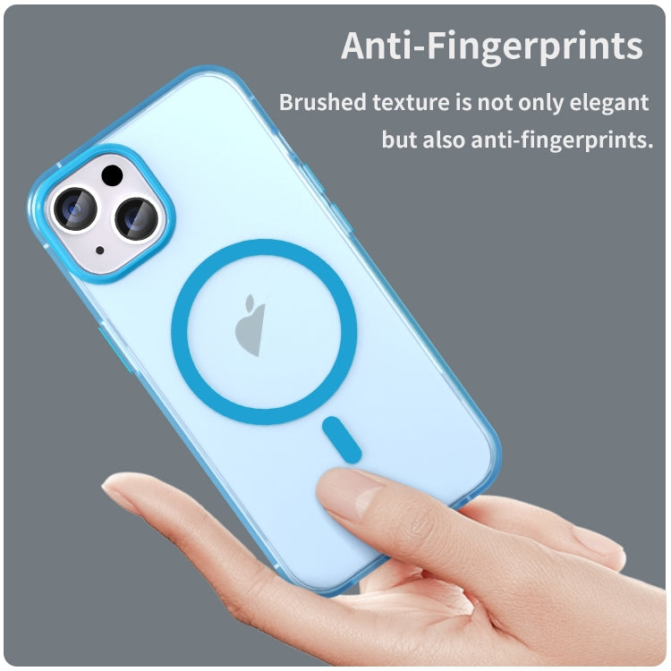 For iPhone 16 Plus MagSafe Frosted Translucent TPU + PC Full Coverage Phone Case(Blue) - iPhone 16 Plus Cases by PMC Jewellery | Online Shopping South Africa | PMC Jewellery | Buy Now Pay Later Mobicred