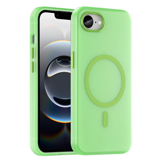 For iPhone 16e MagSafe Frosted Translucent TPU + PC Full Coverage Phone Case(Green) - iPhone 16e Cases by PMC Jewellery | Online Shopping South Africa | PMC Jewellery | Buy Now Pay Later Mobicred