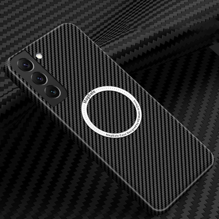 For Samsung Galaxy S25+ 5G Carbon Fiber Texture MagSafe Magnetic Phone Case(Black) - Galaxy S25+ 5G Cases by PMC Jewellery | Online Shopping South Africa | PMC Jewellery | Buy Now Pay Later Mobicred