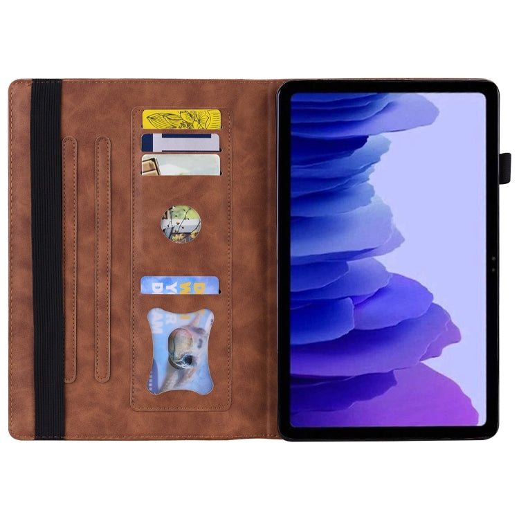 For Honor Pad 9 Splicing Shockproof Leather Tablet Case(Brown) - Honor by PMC TechLife | Online Shopping South Africa | PMC TechLife | Buy Now Pay Later Mobicred