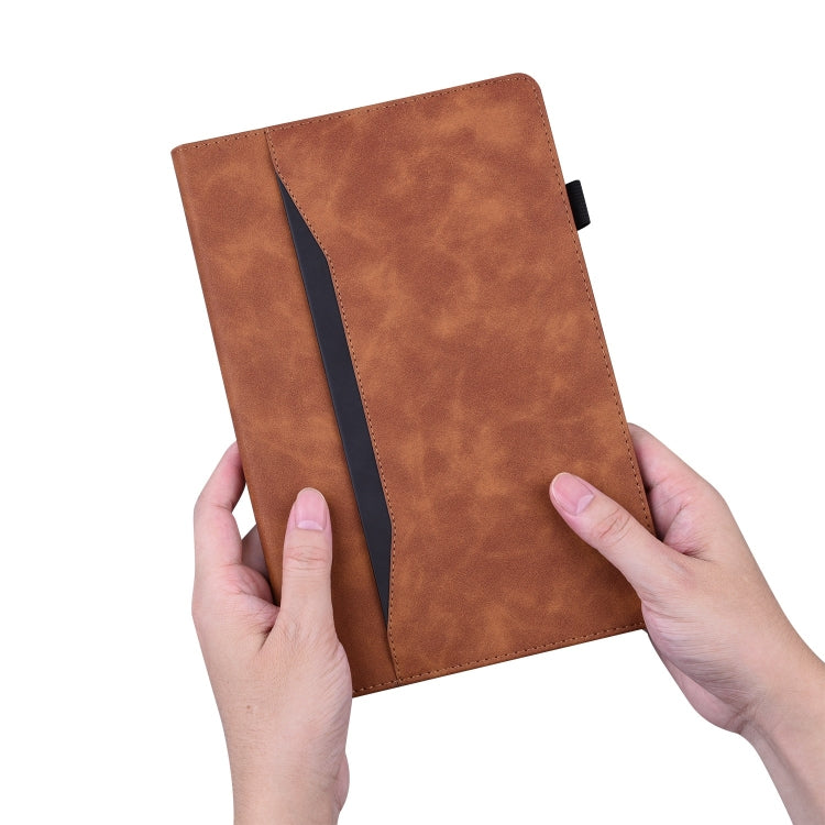 For Honor Pad X8a Splicing Shockproof Leather Tablet Case(Brown) - Honor by PMC TechLife | Online Shopping South Africa | PMC TechLife | Buy Now Pay Later Mobicred