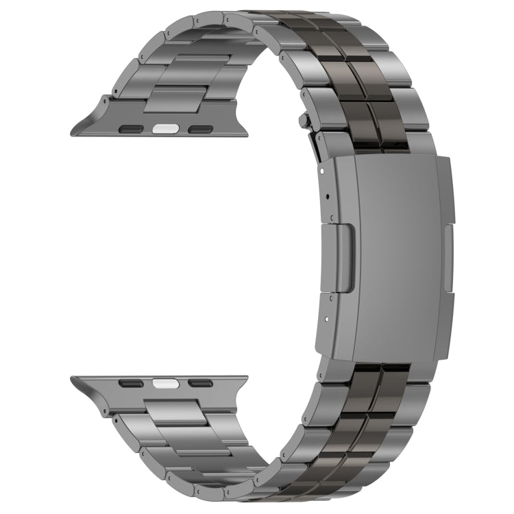 For Apple Watch Series 8 45mm Tortoise Buckle Titanium Steel Watch Band(Grey) - Watch Bands by PMC Jewellery | Online Shopping South Africa | PMC Jewellery