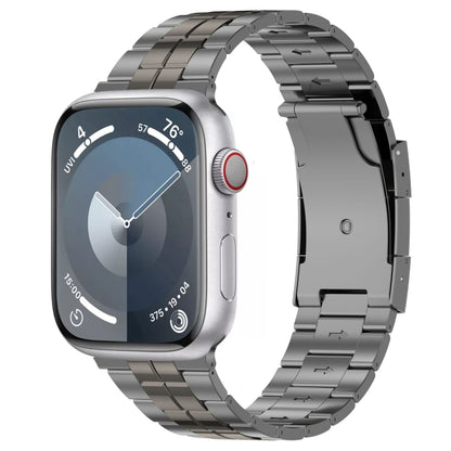 For Apple Watch SE 2022 40mm Tortoise Buckle Titanium Steel Watch Band(Grey) - Watch Bands by PMC Jewellery | Online Shopping South Africa | PMC Jewellery