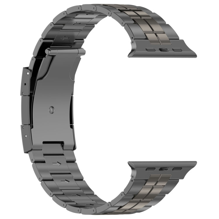 For Apple Watch Series 4 44mm Tortoise Buckle Titanium Steel Watch Band(Grey) - Watch Bands by PMC Jewellery | Online Shopping South Africa | PMC Jewellery