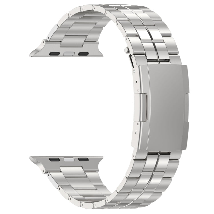 For Apple Watch Series 4 44mm Tortoise Buckle Titanium Steel Watch Band(Silver) - Watch Bands by PMC Jewellery | Online Shopping South Africa | PMC Jewellery