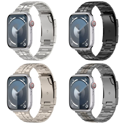 For Apple Watch Series 4 40mm Tortoise Buckle Titanium Steel Watch Band(Grey) - Watch Bands by PMC Jewellery | Online Shopping South Africa | PMC Jewellery