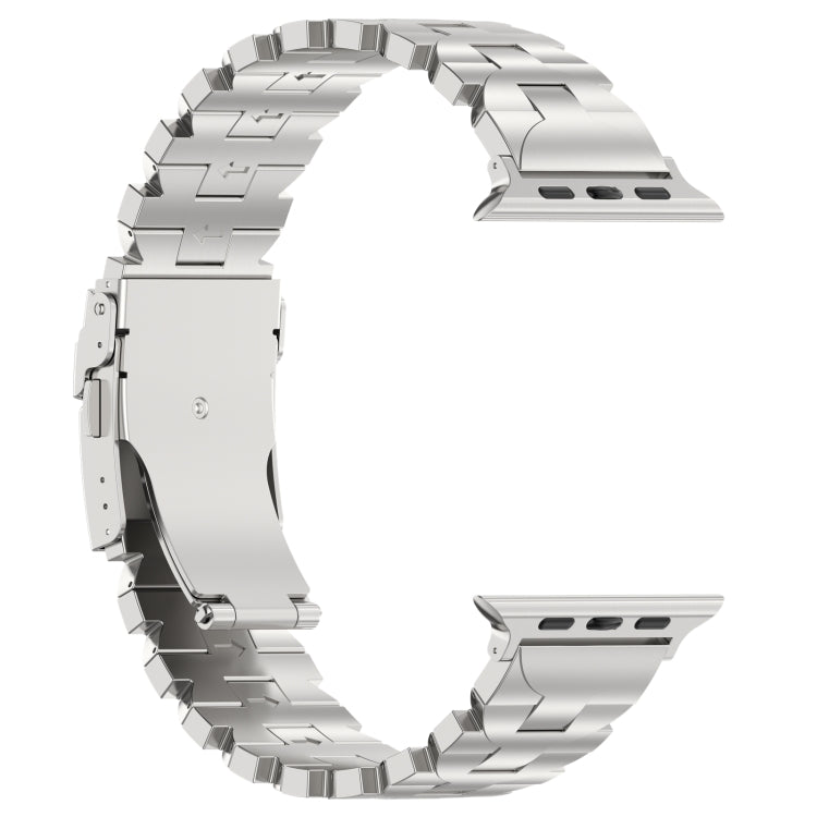 For Apple Watch Ultra 2 49mm Butterfly Type Titanium Steel Watch Band(Silver) - Watch Bands by PMC Jewellery | Online Shopping South Africa | PMC Jewellery