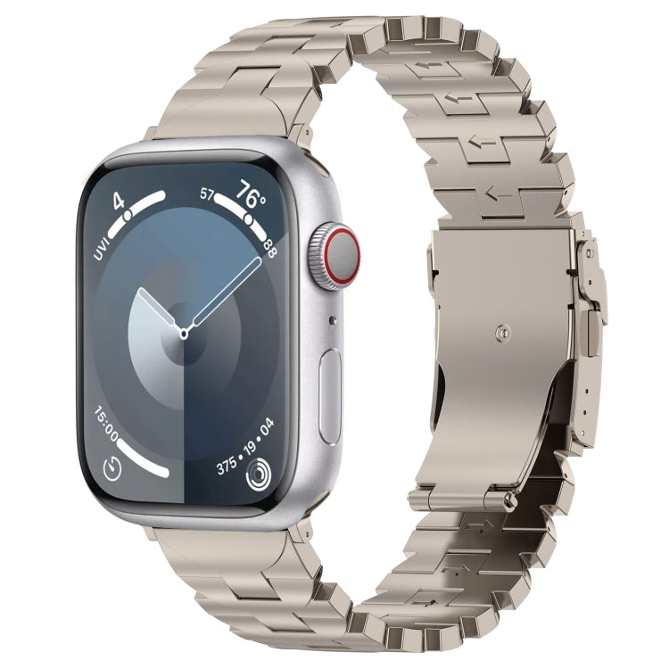 For Apple Watch Series 7 41mm Butterfly Type Titanium Steel Watch Band(Titanium) - Watch Bands by PMC Jewellery | Online Shopping South Africa | PMC Jewellery