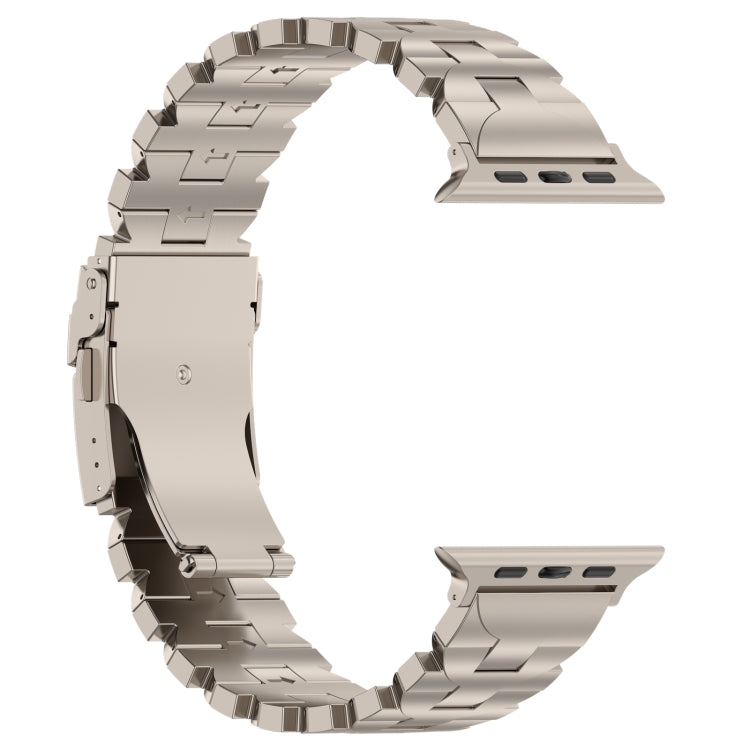 For Apple Watch Series 4 40mm Butterfly Type Titanium Steel Watch Band(Titanium) - Watch Bands by PMC Jewellery | Online Shopping South Africa | PMC Jewellery