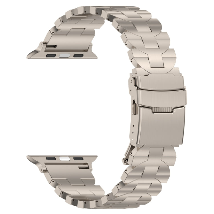 For Apple Watch 42mm Butterfly Type Titanium Steel Watch Band(Titanium) - Watch Bands by PMC TechLife | Online Shopping South Africa | PMC TechLife