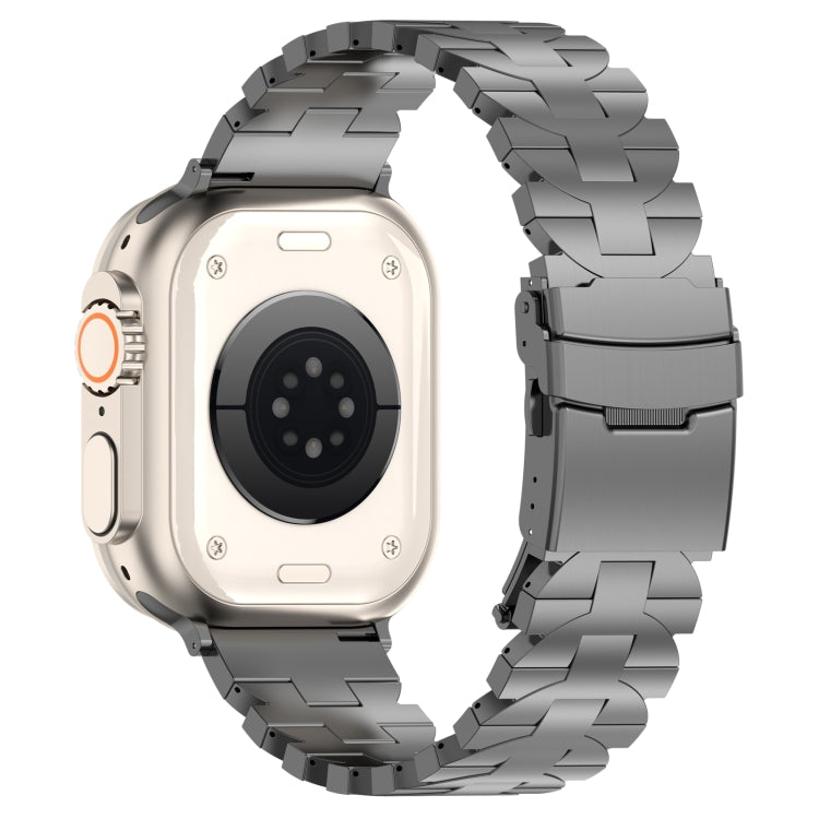 For Apple Watch 38mm Butterfly Type Titanium Steel Watch Band(Grey) - Watch Bands by PMC TechLife | Online Shopping South Africa | PMC TechLife