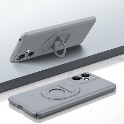 For Xiaomi Redmi Note 12 Magsafe Hidden Fold Holder Full Coverage Shockproof Phone Case(Grey) - Note 12 Cases by PMC Jewellery | Online Shopping South Africa | PMC Jewellery