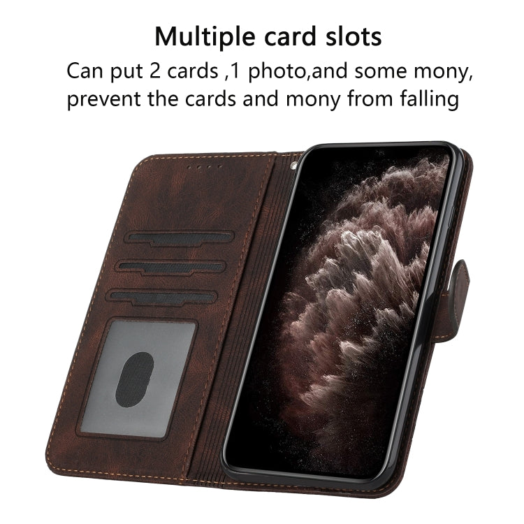 For Google Pixel 9 Cubic Skin Feel Flip Leather Phone Case(Brown) - Google Cases by PMC Jewellery | Online Shopping South Africa | PMC Jewellery | Buy Now Pay Later Mobicred