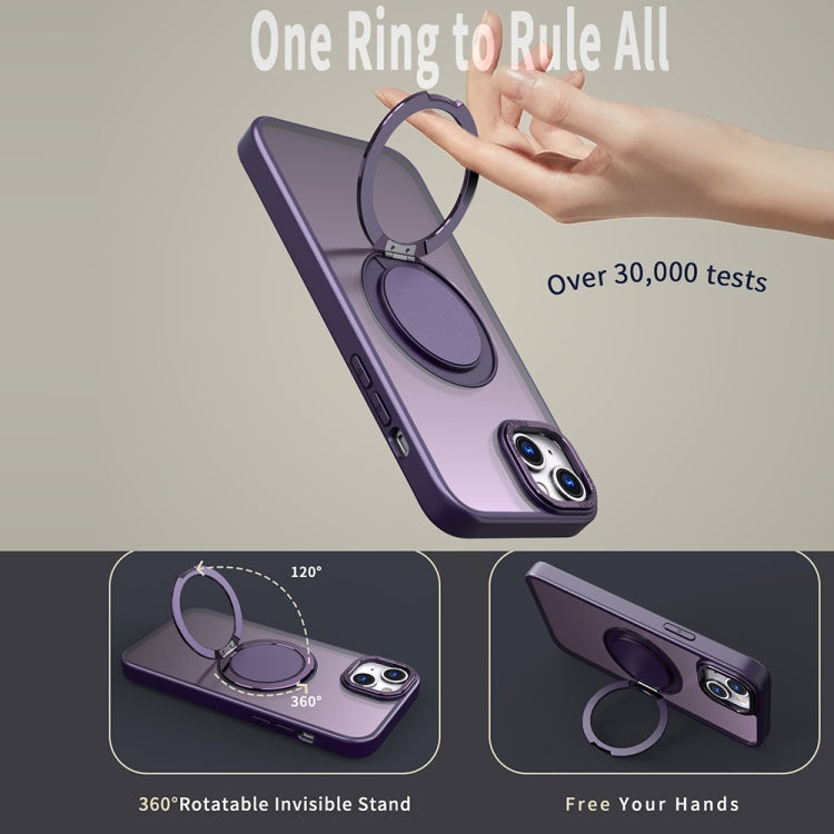 For iPhone 13 360-degree Rotating MagSafe Magnetic Holder Phone Case(Purple) - iPhone 13 Cases by PMC Jewellery | Online Shopping South Africa | PMC Jewellery