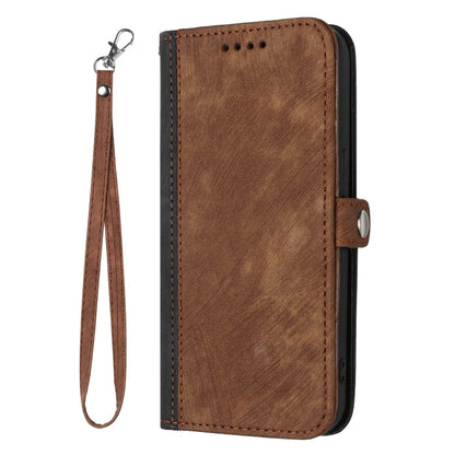 For Xiaomi Redmi K70 Side Buckle Double Fold Hand Strap Leather Phone Case(Brown) - K70 Cases by PMC Jewellery | Online Shopping South Africa | PMC Jewellery | Buy Now Pay Later Mobicred