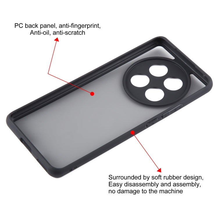 For OPPO A2 Pro Fine Pore Matte Black TPU + PC Phone Case - A2 Pro Cases by PMC Jewellery | Online Shopping South Africa | PMC Jewellery | Buy Now Pay Later Mobicred