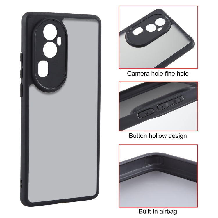 For OPPO Reno10 Pro+ Fine Pore Matte Black TPU + PC Phone Case - OPPO Cases by PMC Jewellery | Online Shopping South Africa | PMC Jewellery | Buy Now Pay Later Mobicred