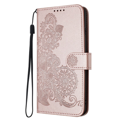 For Google Pixel 9 Pro Datura Flower Embossed Flip Leather Phone Case(Rose Gold) - Google Cases by PMC Jewellery | Online Shopping South Africa | PMC Jewellery | Buy Now Pay Later Mobicred