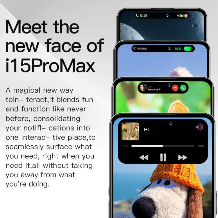 i15ProMax / L015A, 3GB+64GB, 6.61 inch Face Identification Android 8.1 MTK6753 Octa Core 1.5GHz, Network: 4G, AI GPT4, Dual SIM(Titanium Grey) -  by PMC Jewellery | Online Shopping South Africa | PMC Jewellery