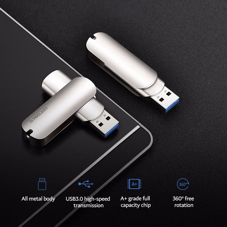 Teclast Leishen Plus Series USB3.0 Twister Flash Drive, Memory:64GB(Silver) - USB Flash Drives by TECLAST | Online Shopping South Africa | PMC Jewellery | Buy Now Pay Later Mobicred