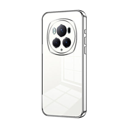 For Honor Magic6 Pro Transparent Plating Fine Hole Phone Case(Silver) - Honor Cases by PMC Jewellery | Online Shopping South Africa | PMC Jewellery | Buy Now Pay Later Mobicred