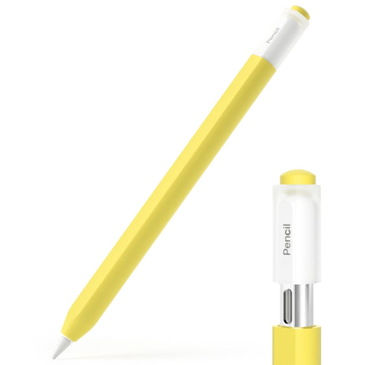 For Apple Pencil (USB-C) Transparent Jelly Stylus Protective Cover(Yellow) - Pencil Accessories by PMC Jewellery | Online Shopping South Africa | PMC Jewellery | Buy Now Pay Later Mobicred