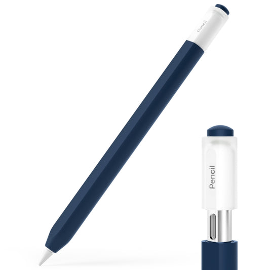 For Apple Pencil (USB-C) Transparent Jelly Stylus Protective Cover(Midnight Blue) - Pencil Accessories by PMC Jewellery | Online Shopping South Africa | PMC Jewellery | Buy Now Pay Later Mobicred