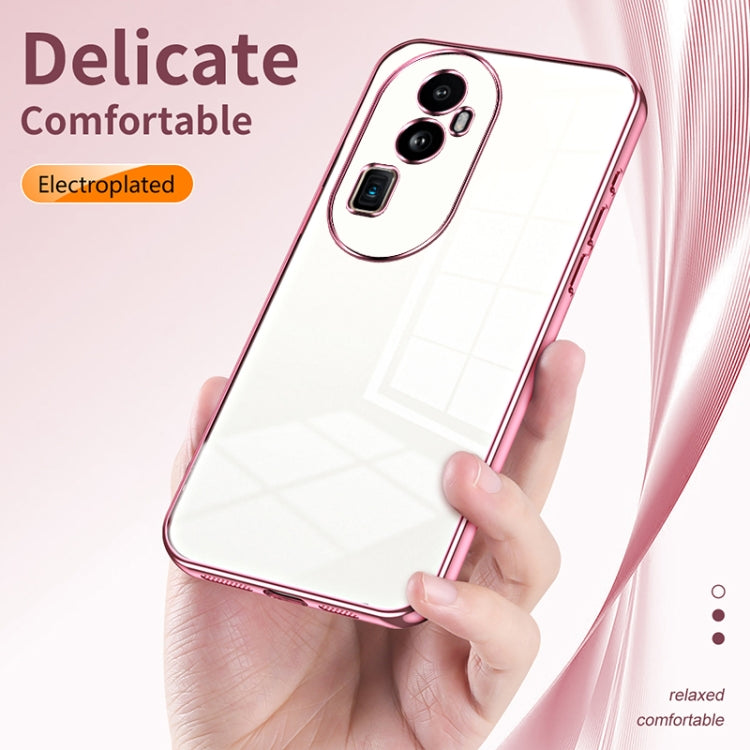 For OPPO Reno10 Pro+ Transparent Plating Fine Hole Phone Case(Gold) - free shipping - PMC TechLife - Order now!
