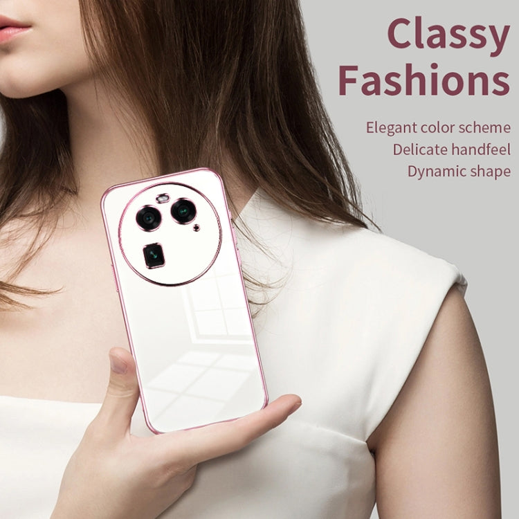 For OPPO Find X6 Transparent Plating Fine Hole Phone Case(Green) - OPPO Cases by PMC TechLife | Online Shopping South Africa | PMC TechLife | Buy Now Pay Later Mobicred
