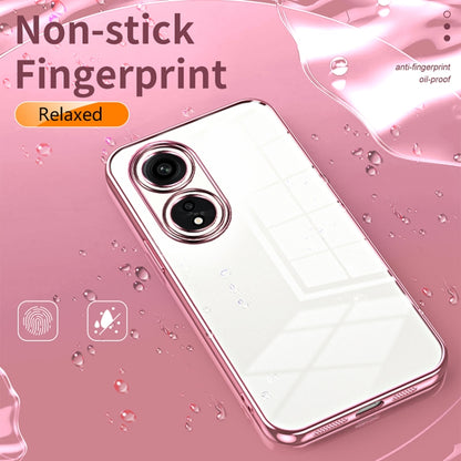 For OPPO A1 Pro Transparent Plating Fine Hole Phone Case(Black) - OPPO Cases by PMC Jewellery | Online Shopping South Africa | PMC Jewellery | Buy Now Pay Later Mobicred