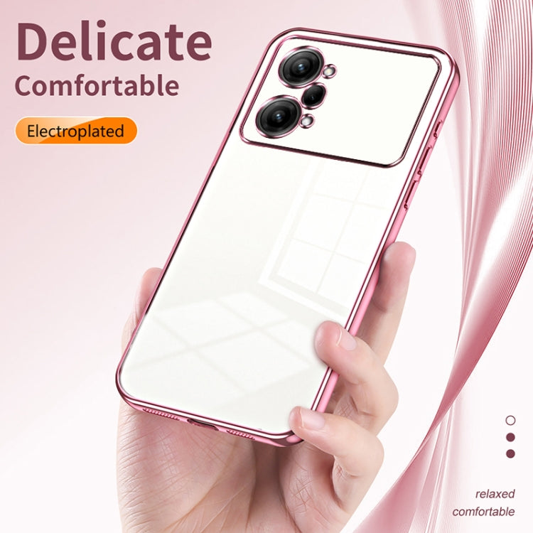 For OPPO K10 Pro Transparent Plating Fine Hole Phone Case(Purple) - OPPO Cases by PMC TechLife | Online Shopping South Africa | PMC TechLife | Buy Now Pay Later Mobicred