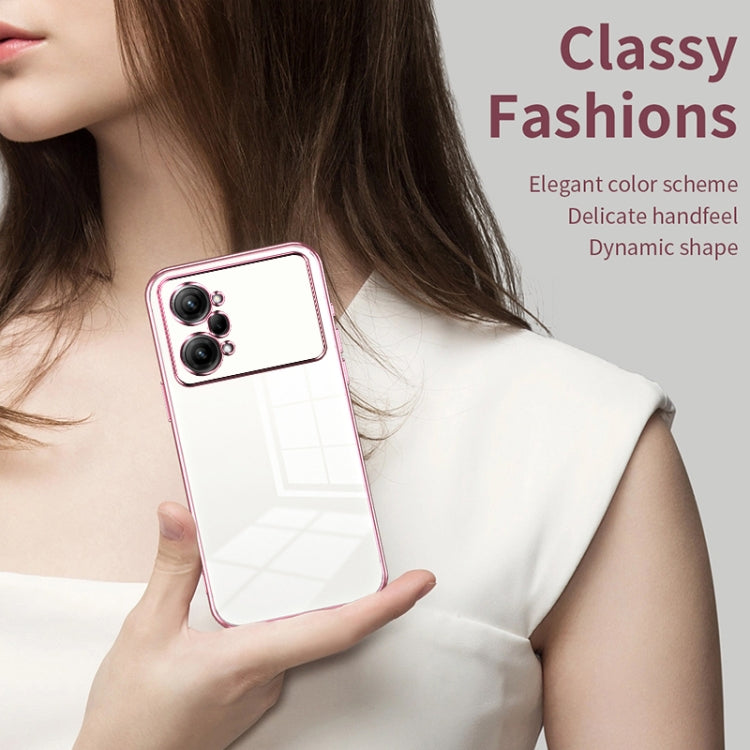 For OPPO K10 Pro Transparent Plating Fine Hole Phone Case(Gold) - OPPO Cases by PMC TechLife | Online Shopping South Africa | PMC TechLife | Buy Now Pay Later Mobicred