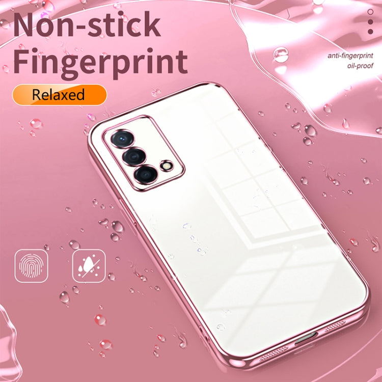 For OPPO K9 Transparent Plating Fine Hole Phone Case(Gold) - OPPO Cases by PMC Jewellery | Online Shopping South Africa | PMC Jewellery | Buy Now Pay Later Mobicred