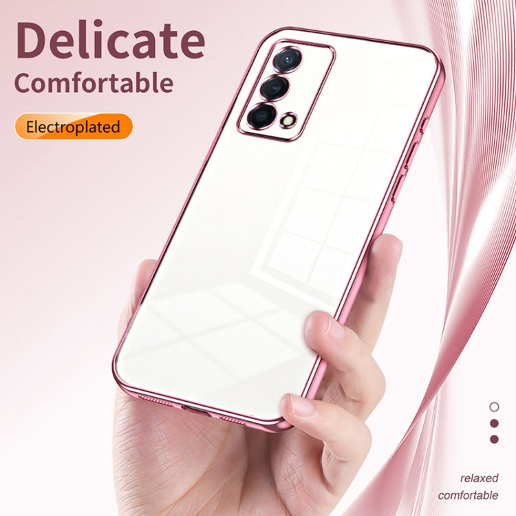 For OPPO K9 Transparent Plating Fine Hole Phone Case(Transparent) - OPPO Cases by PMC Jewellery | Online Shopping South Africa | PMC Jewellery | Buy Now Pay Later Mobicred