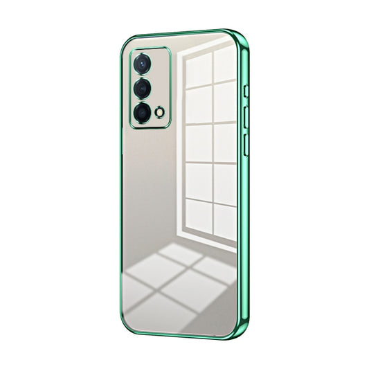 For OPPO K9 Transparent Plating Fine Hole Phone Case(Green) - OPPO Cases by PMC Jewellery | Online Shopping South Africa | PMC Jewellery | Buy Now Pay Later Mobicred