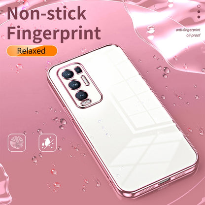 For OPPO Reno5 Pro+ Transparent Plating Fine Hole Phone Case(Black) - OPPO Cases by PMC Jewellery | Online Shopping South Africa | PMC Jewellery | Buy Now Pay Later Mobicred